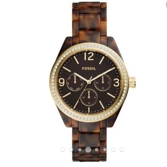Fossil Accessories - MUST GO! FOSSIL tortoise shell rhinestone watch